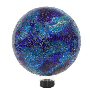 Net Health Shops Ocean Swirl Gazing Globe - 10 Inch Glass Yard Art