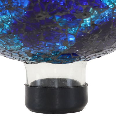 Net Health Shops Ocean Swirl Gazing Globe - 10 Inch Glass Yard Art