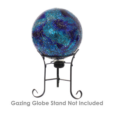 Net Health Shops Ocean Swirl Gazing Globe - 10 Inch Glass Yard Art