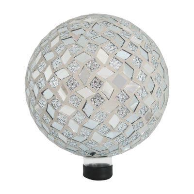 Net Health Shops Diamond Mosaic Gazing Globe - 10 Inch Glass Yard Art