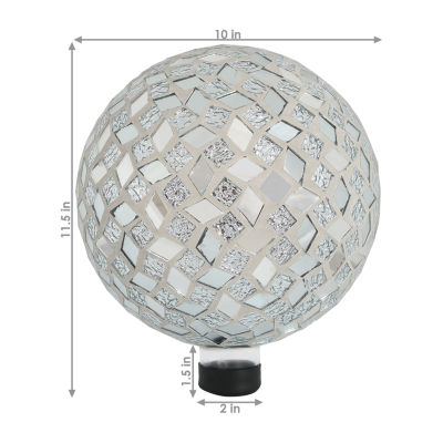 Net Health Shops Diamond Mosaic Gazing Ball - 10 Inch 2pc. Glass Yard Art