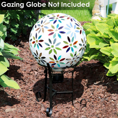 Net Health Shops Black Steel Gazing Ball Stand - 9 Inch Yard Art