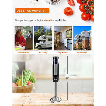 Commercial Chef Multi Purpose 2 Speed Immersion Hand Blender Black