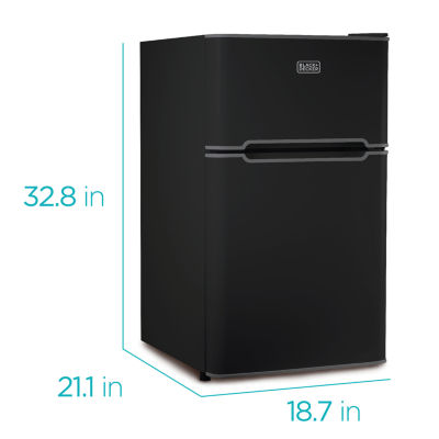 BLACK+DECKER 3.1 cu.ft.. 2 Door Ref/Freezer - Back
