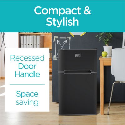 BLACK+DECKER 3.1 cu.ft.. 2 Door Ref/Freezer - Back