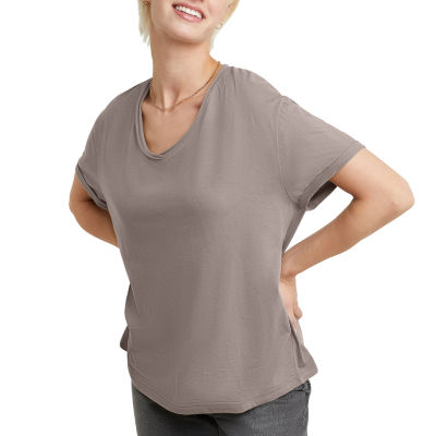 Hanes Womens V Neck Short Sleeve T-Shirt