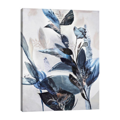 Lumaprints Blue Leaves Canvas Art