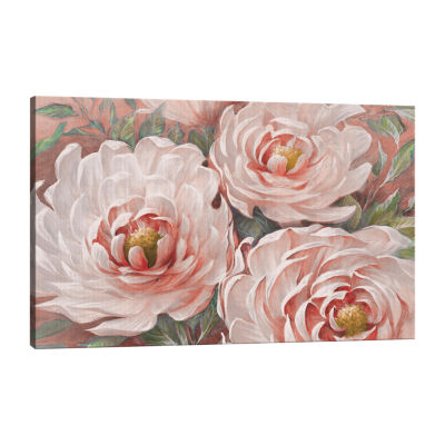 Lumaprints Three Pink Blooms Canvas Art