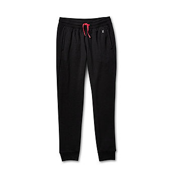 Xersion Super Soft Fleece Little & Big Girls Mid Rise Cuffed Jogger Pant,  Color: Black - JCPenney