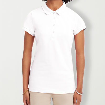 IZOD Juniors Womens Short Sleeve Polo Shirt