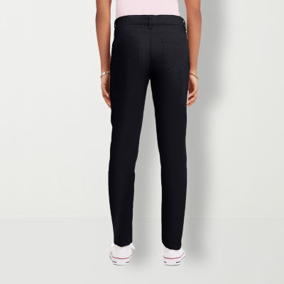 IZOD Womens Mid Rise Slim Pant-Juniors