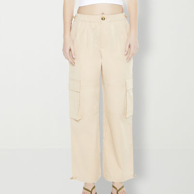 Forever 21 Womens Mid Rise Wide Leg Cargo Pant-Juniors