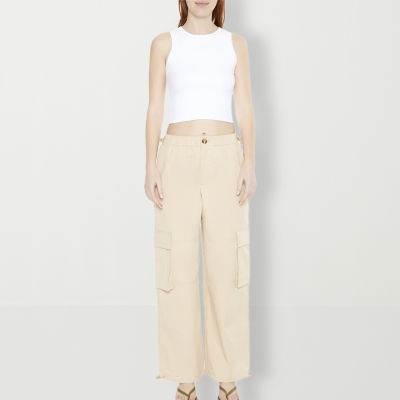 Forever 21 Womens Mid Rise Wide Leg Cargo Pant-Juniors