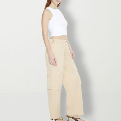 Forever 21 Womens Mid Rise Wide Leg Cargo Pant-Juniors