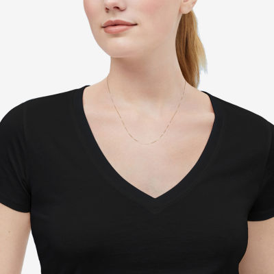 Womens 14K Gold 20 Inch Box Chain Necklace
