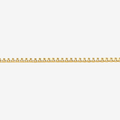Womens 14K Gold 20 Inch Box Chain Necklace