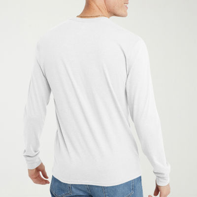Hanes Lightweight Mens Crew Neck Long Sleeve Active T-Shirt