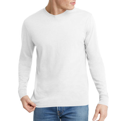 Hanes Lightweight Mens Crew Neck Long Sleeve Active T-Shirt