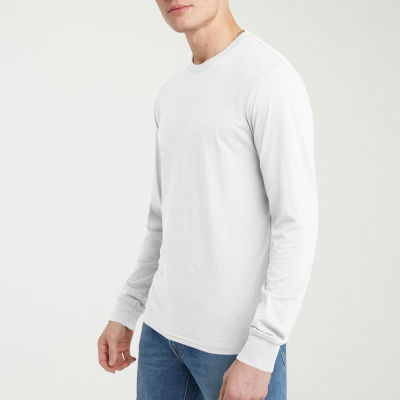 Hanes Lightweight Mens Crew Neck Long Sleeve Active T-Shirt