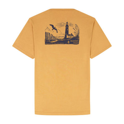 IZOD Saltwater Mens Crew Neck Short Sleeve Classic Fit Graphic T-Shirt