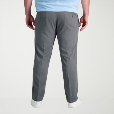 Haggar Cool Right Performance Flex Mens Straight Fit Big and Tall Flat Front Pant