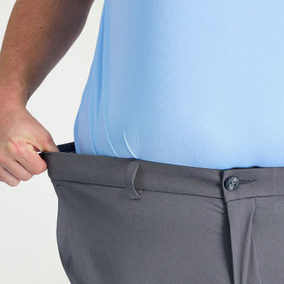 Haggar Cool Right Performance Flex Mens Straight Fit Big and Tall Flat Front Pant