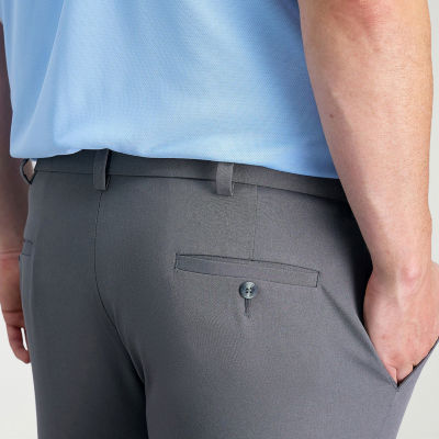 Haggar Cool Right Performance Flex Mens Straight Fit Big and Tall Flat Front Pant