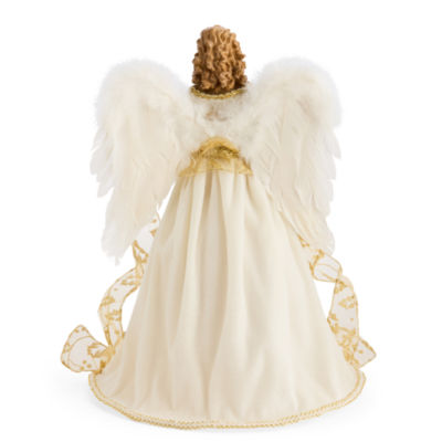 North Pole Trading Co. 16in Gold And White Christmas Angels Figurine