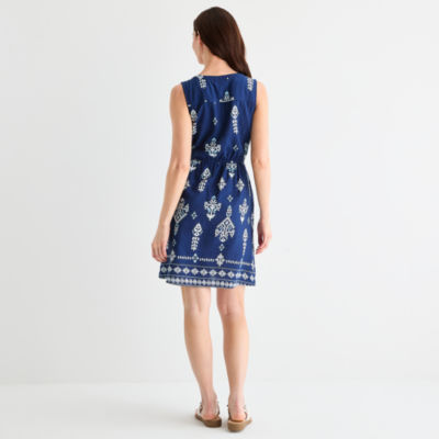 St. John's Bay Womens Sleeveless Shift Dress