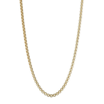 14K Gold Hollow Box Chain Necklace