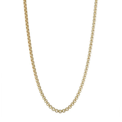 14K Gold Hollow Box Chain Necklace