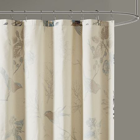 Madison Park Pierce Shower Curtain, One Size, Beige