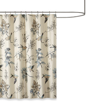 Madison Park Pierce Shower Curtain, One Size, Beige