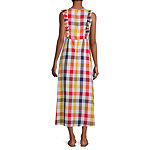 St. John's Bay Sleeveless Plaid Maxi Dress