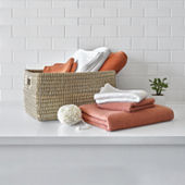 HIMLEÅN Bath towel, dark gray/mélange, 28x55 - IKEA