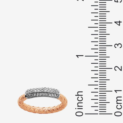 Paris 1901 By Charles Garnier Womens Cubic Zirconia 18K Rose Gold Over Silver Band