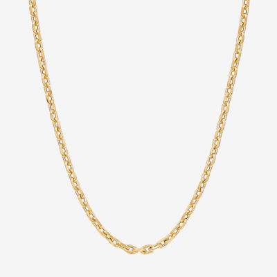 Made in Italy 14K Gold 22 Inch Semisolid Link Chain Necklace