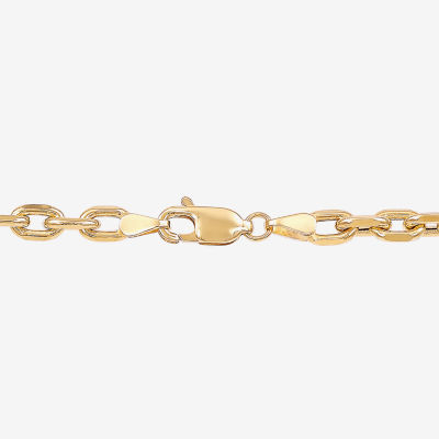 Made in Italy 14K Gold 22 Inch Semisolid Link Chain Necklace