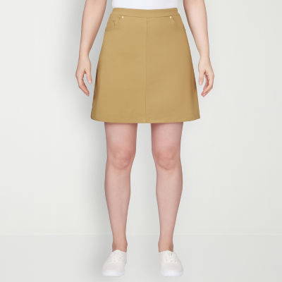 Hearts Of Palm Womens Mid Rise Skort-Plus