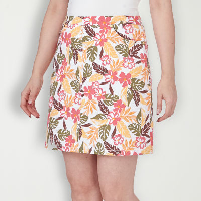 Hearts Of Palm Womens Mid Rise Skort-Plus