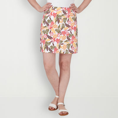 Hearts Of Palm Womens Mid Rise Skort-Plus