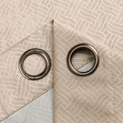 Regal Home Aviva Grommet Top Energy Saving Embossed Blackout Set of 2 Curtain Panels