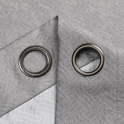 Regal Home Aviva Grommet Top Energy Saving Embossed Blackout Set of 2 Curtain Panel