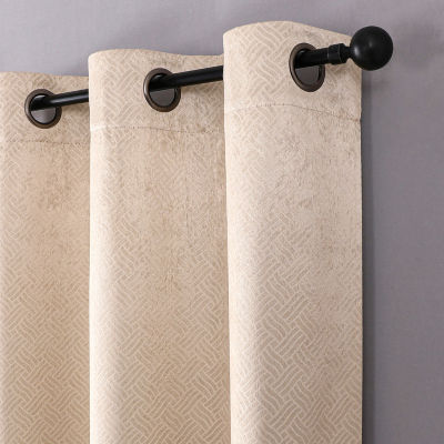 Regal Home Aviva Energy Saving Embossed Blackout Grommet Top Set of 2 Curtain Panel