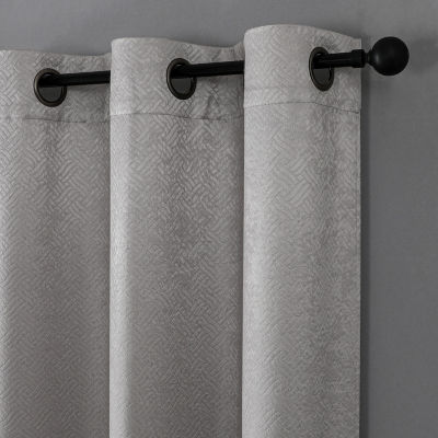 Regal Home Aviva Energy Saving Embossed Blackout Grommet Top Set of 2 Curtain Panel