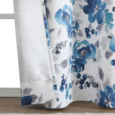 Regal Home Oliver Printed Energy Saving Blackout Grommet Top Set of 2 Curtain Panel