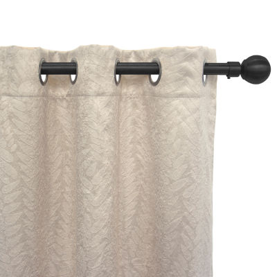 Regal Home Joelle Embossed Energy Saving Blackout Grommet Top Set of 2 Curtain Panel