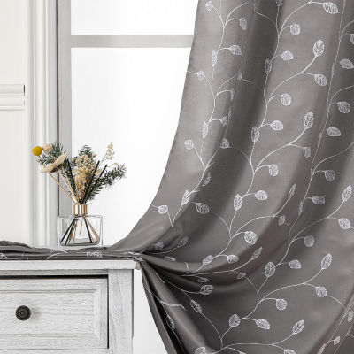 Regal Home Trenton Embroidered Grommet Top Energy Saving Blackout Set of 2 Curtain Panels