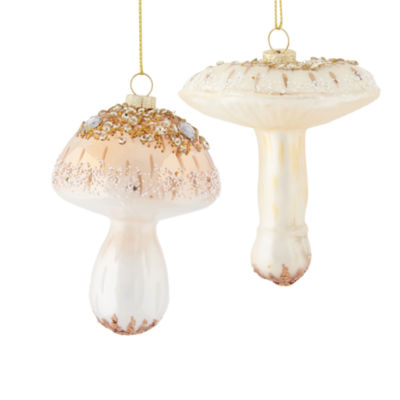 North Pole Trading Co. Mushroom Set 2-pc. Christmas Ornament