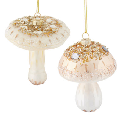 North Pole Trading Co. Mushroom Set 2-pc. Christmas Ornament